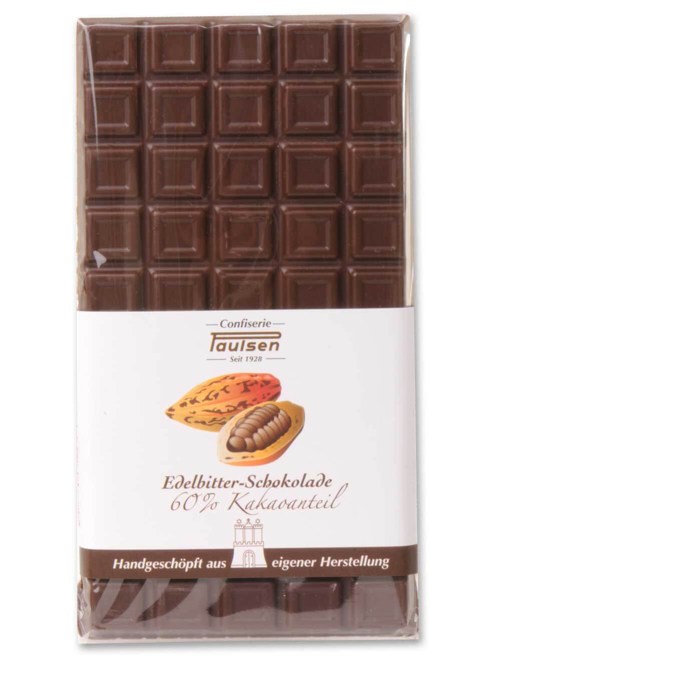 Schokoladentafel Edelbitter 60% Kakaoanteil 100g